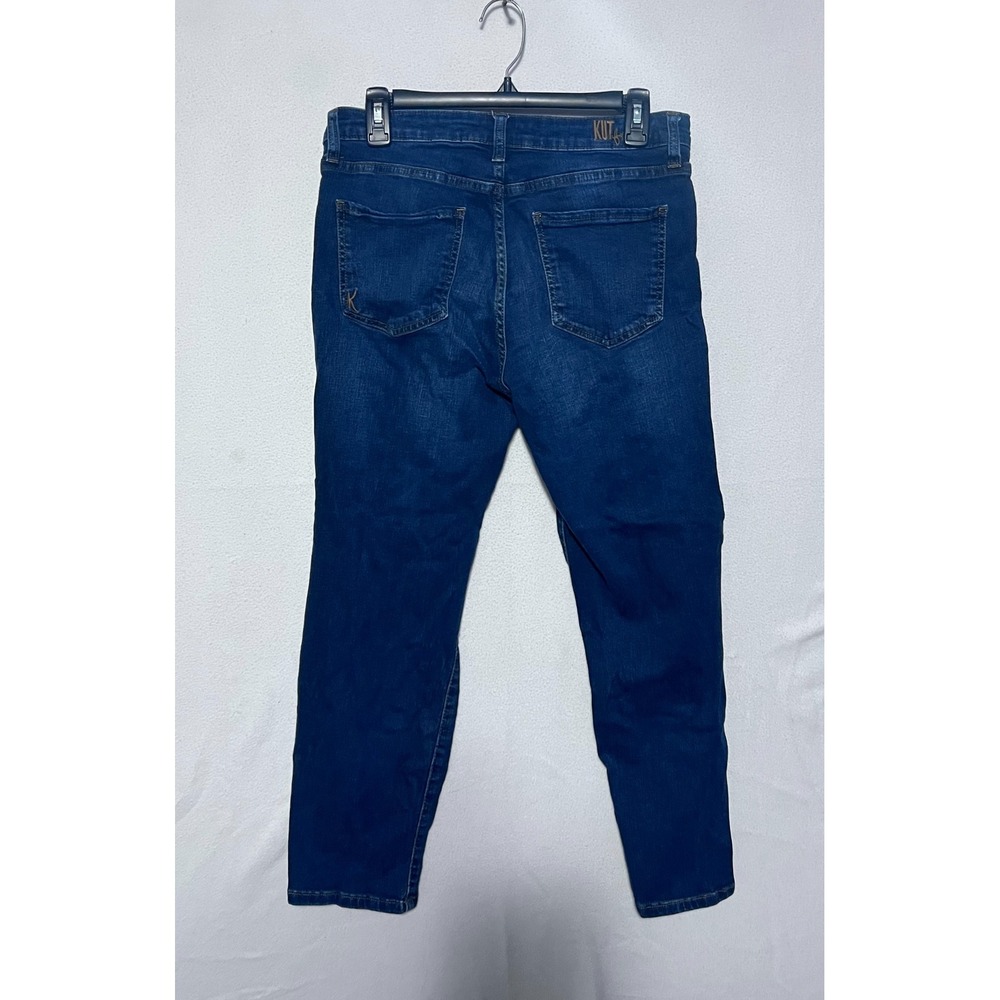 KUT from the Kloth Katy High Rise Ankle Straight Leg Jeans Blue Size 10 - Picture 3 of 5